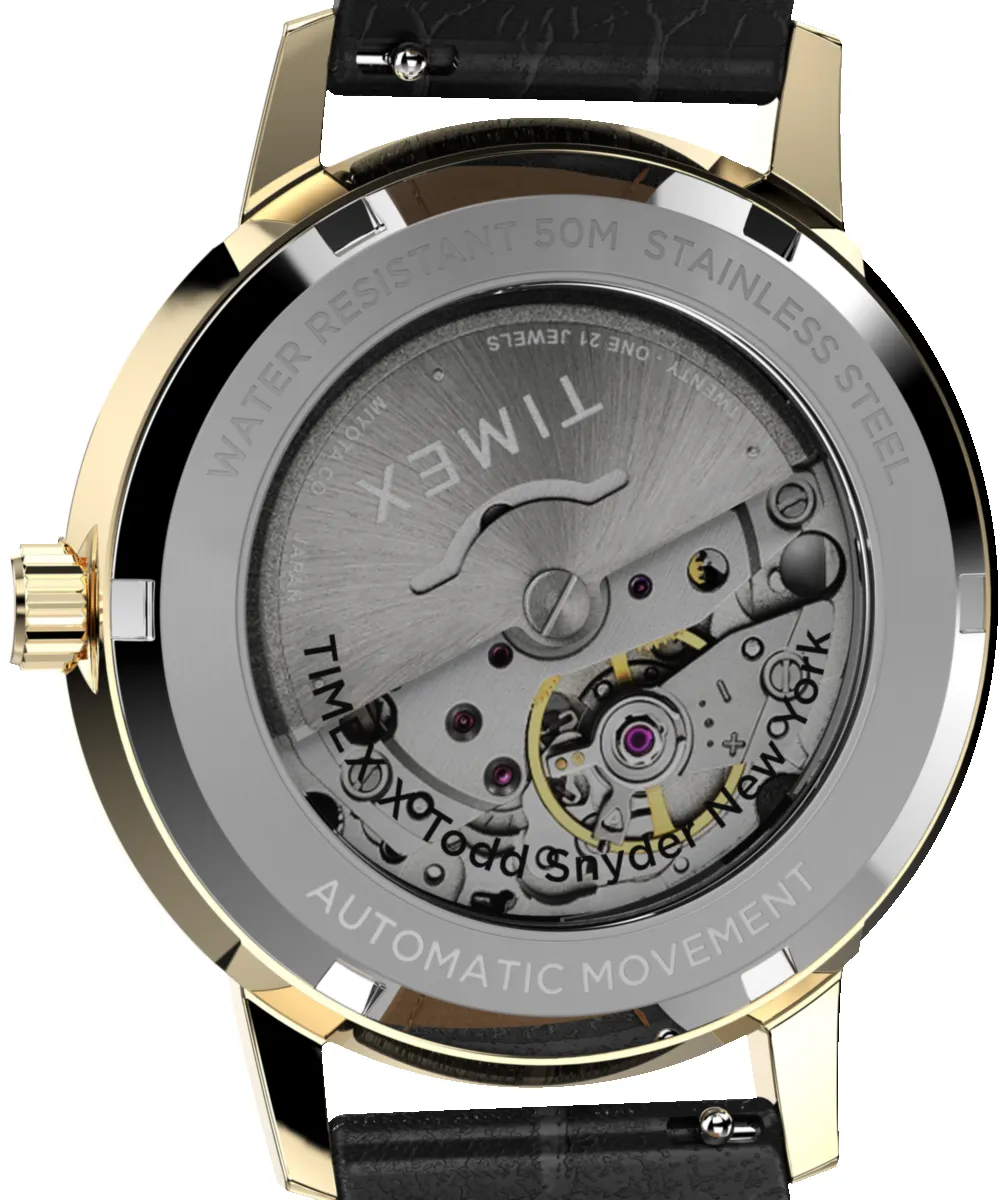 Timex x Todd Snyder Marlin® Automatic 38mm Leather Strap Watch sold by Timex product image thumbnail 4