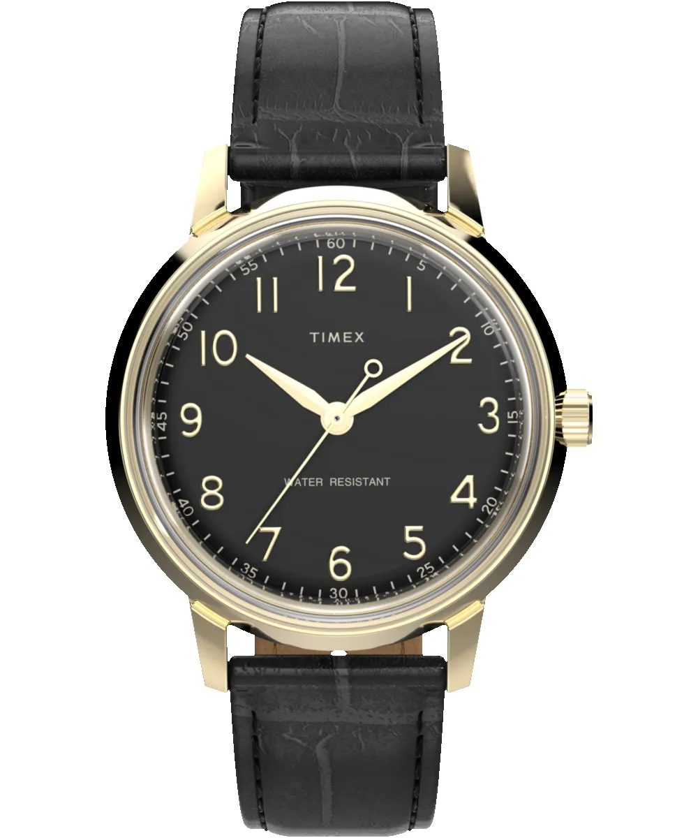 Timex x Todd Snyder Marlin® Automatic 38mm Leather Strap Watch sold by Timex
