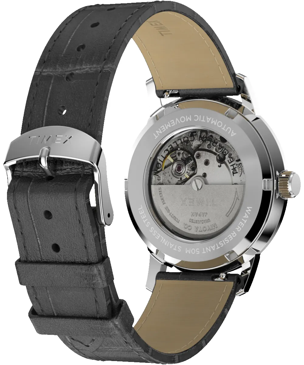 Marlin® Automatic 40mm Leather Strap Watch sold by Timex product image thumbnail 5