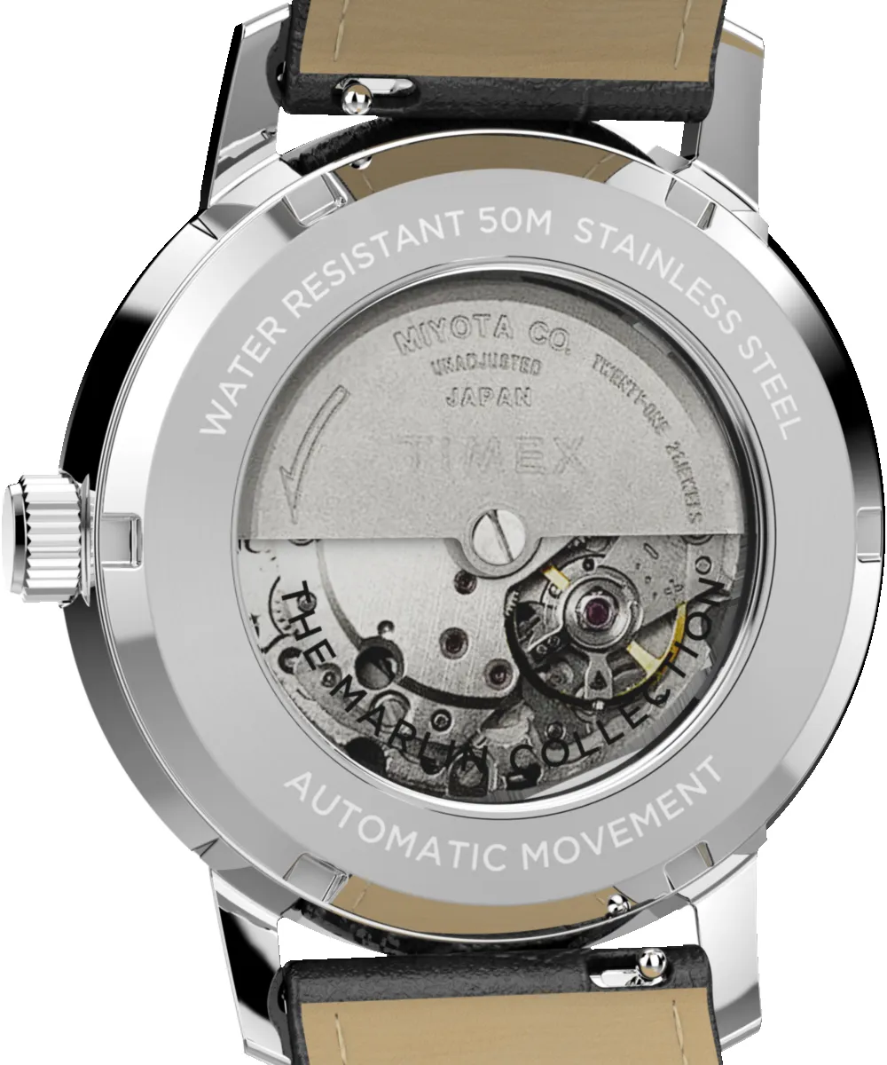 Marlin® Automatic 40mm Leather Strap Watch sold by Timex product image thumbnail 4