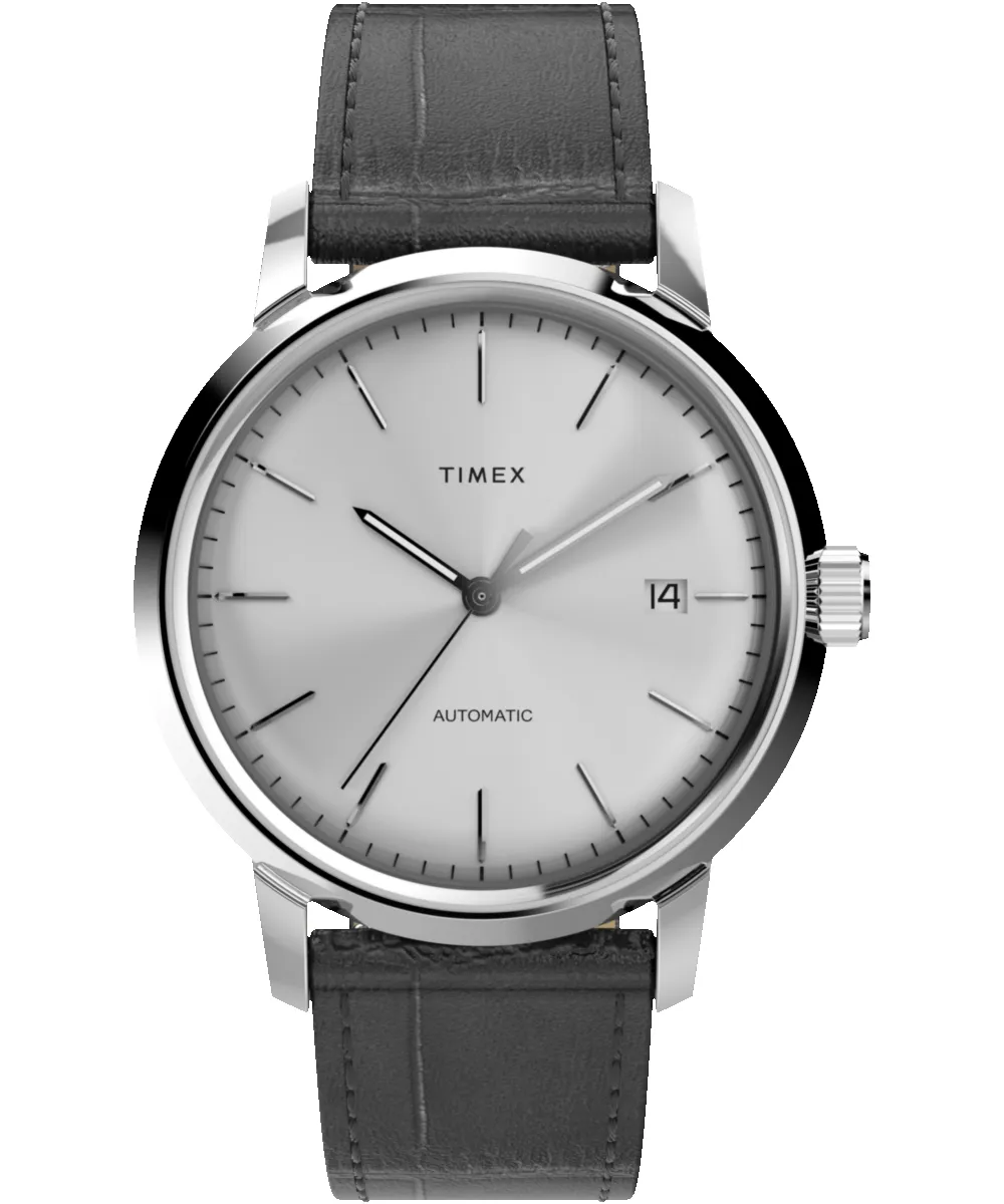 Marlin® Automatic 40mm Leather Strap Watch sold by Timex