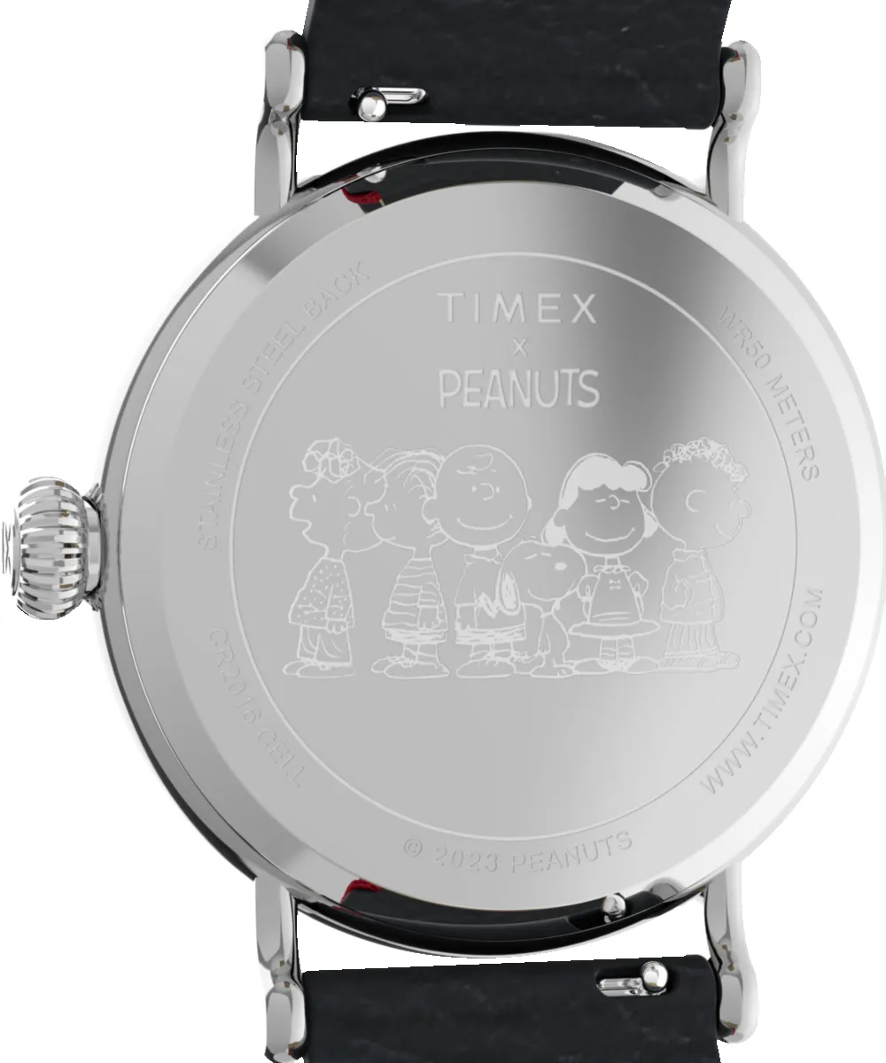 Timex Standard x Peanuts Featuring Snoopy Fireworks 40mm Leather Strap Watch sold by Timex product image thumbnail 4