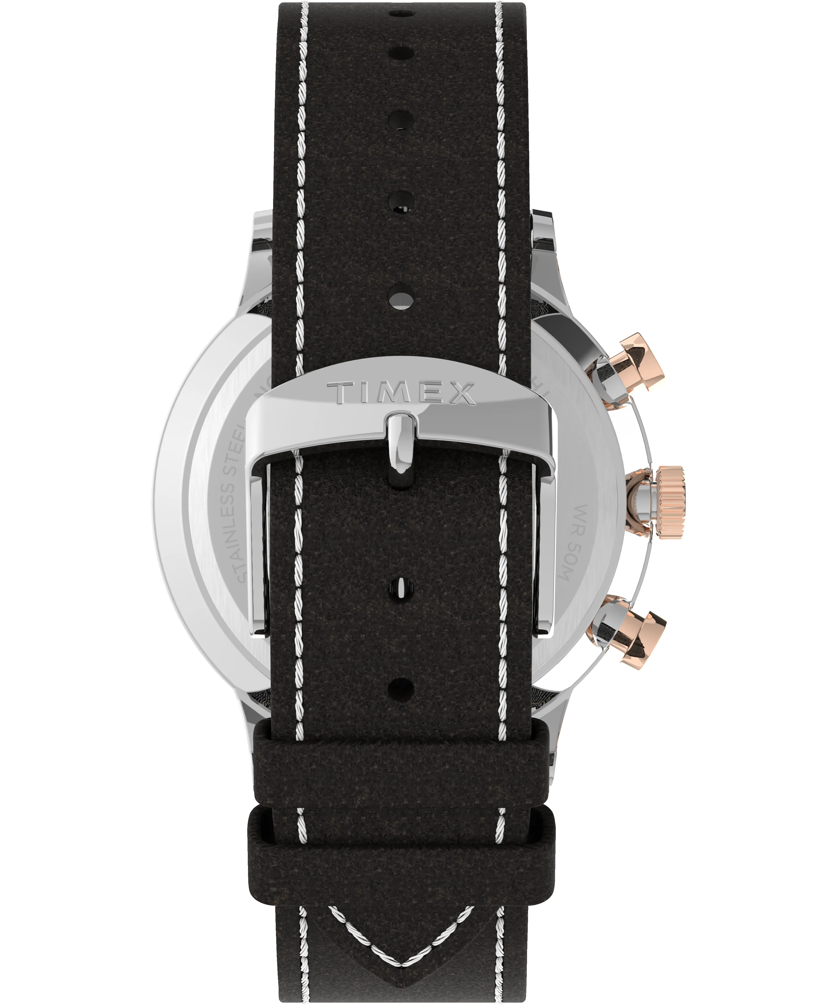 Waterbury Classic Chronograph 40mm Leather Strap Watch sold by Timex product image thumbnail 3