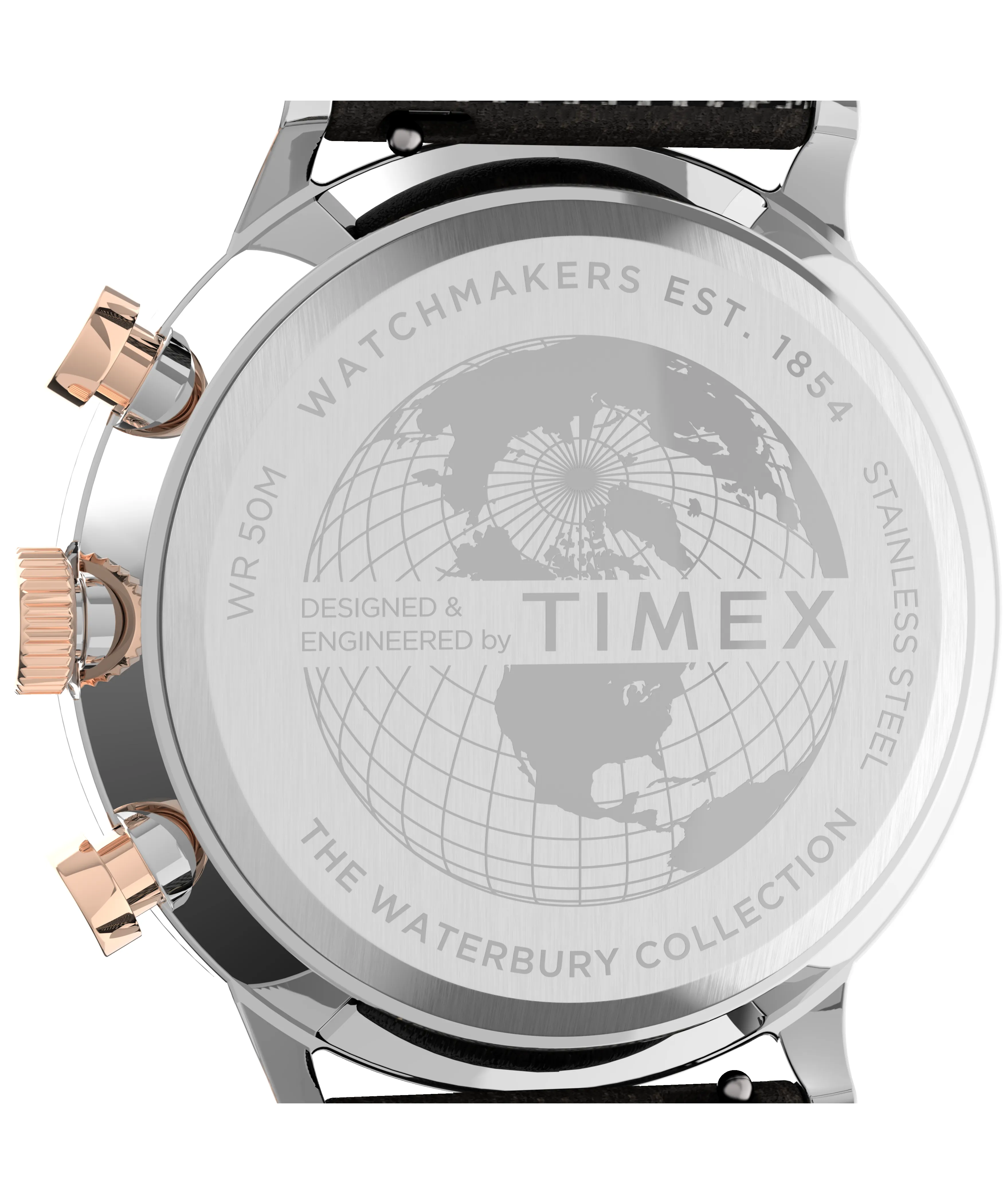 Waterbury Classic Chronograph 40mm Leather Strap Watch sold by Timex product image thumbnail 4