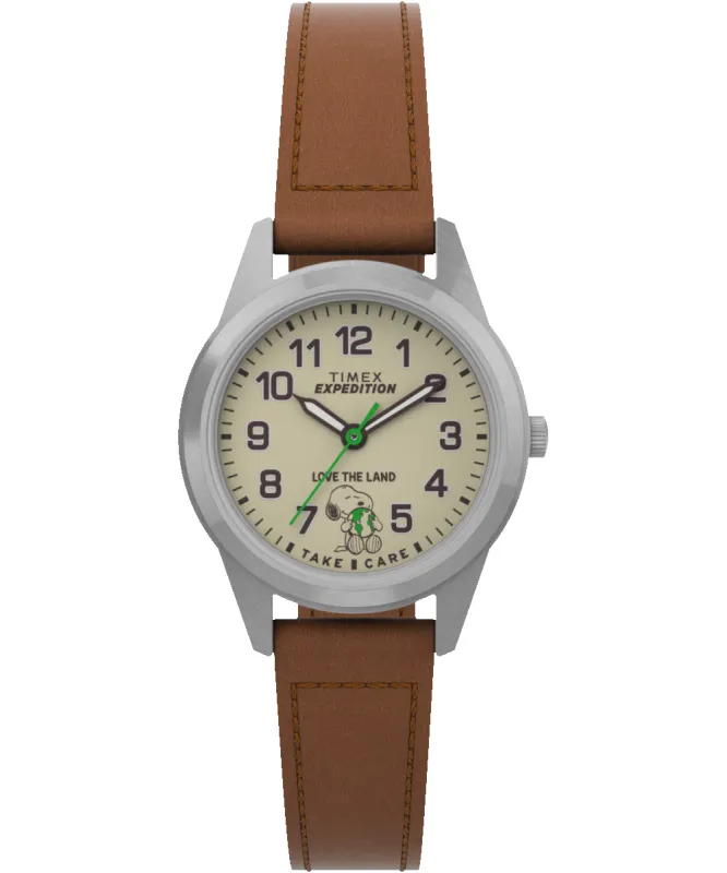 Timex Expedition® Field Mini x Peanuts Take Care 26mm Leather Strap Watch sold by Timex