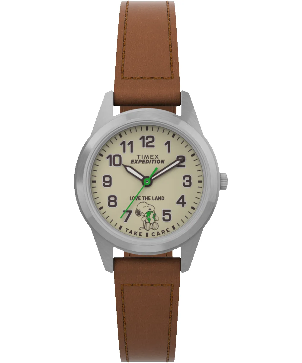Timex Expedition® Field Mini x Peanuts Take Care 26mm Leather Strap Watch sold by Timex