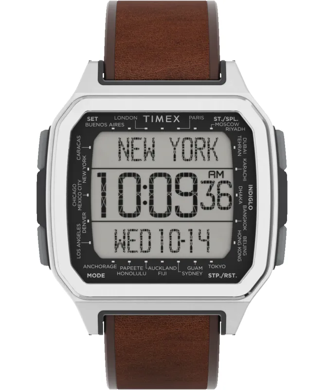 Command Urban™ 47mm Leather Strap Watch sold by Timex