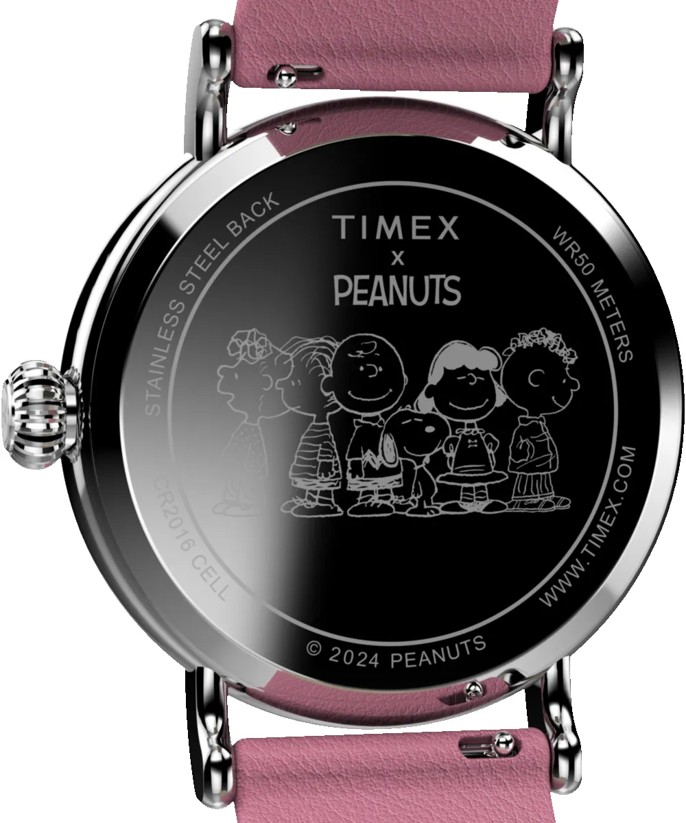 Timex Standard x Peanuts Valentine's 40mm Leather Strap Watch sold by Timex product image thumbnail 4