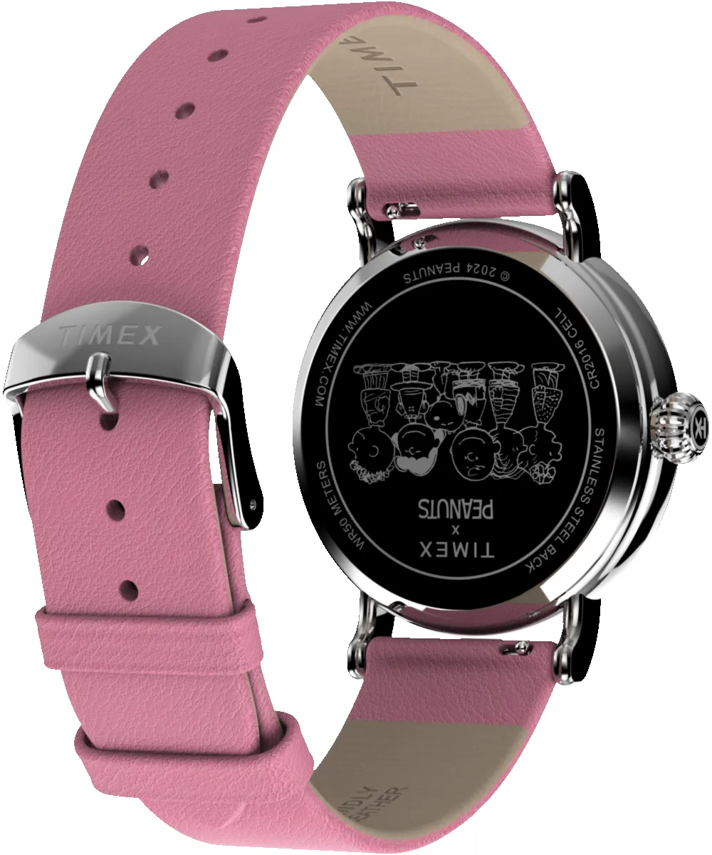 Timex Standard x Peanuts Valentine's 40mm Leather Strap Watch sold by Timex product image thumbnail 5