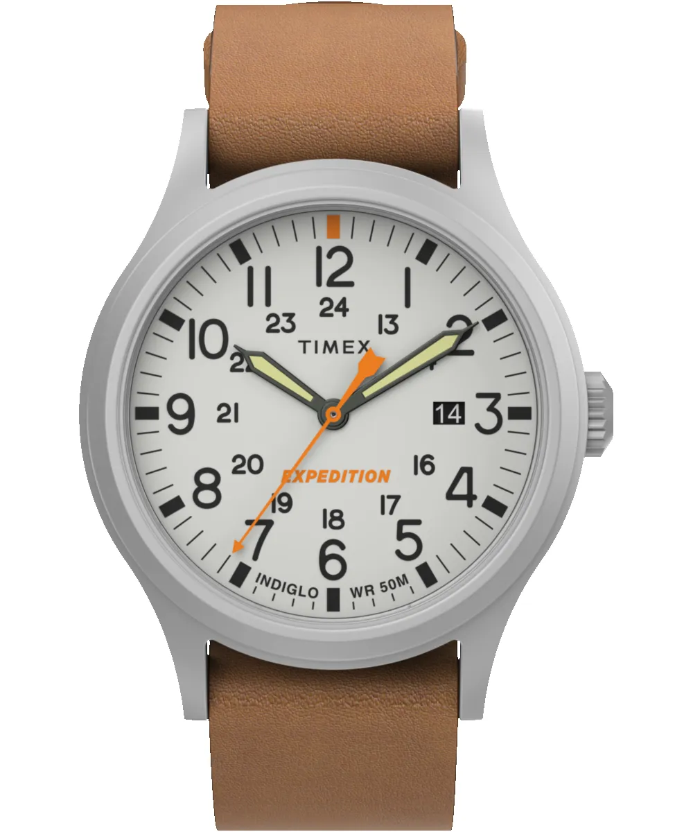Expedition Sierra 40mm Leather Strap Watch sold by Timex