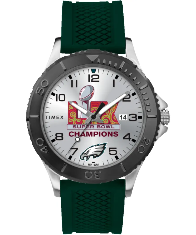 Super Bowl LIX Champions - Gamer Green - Philadelphia Eagles sold by Timex