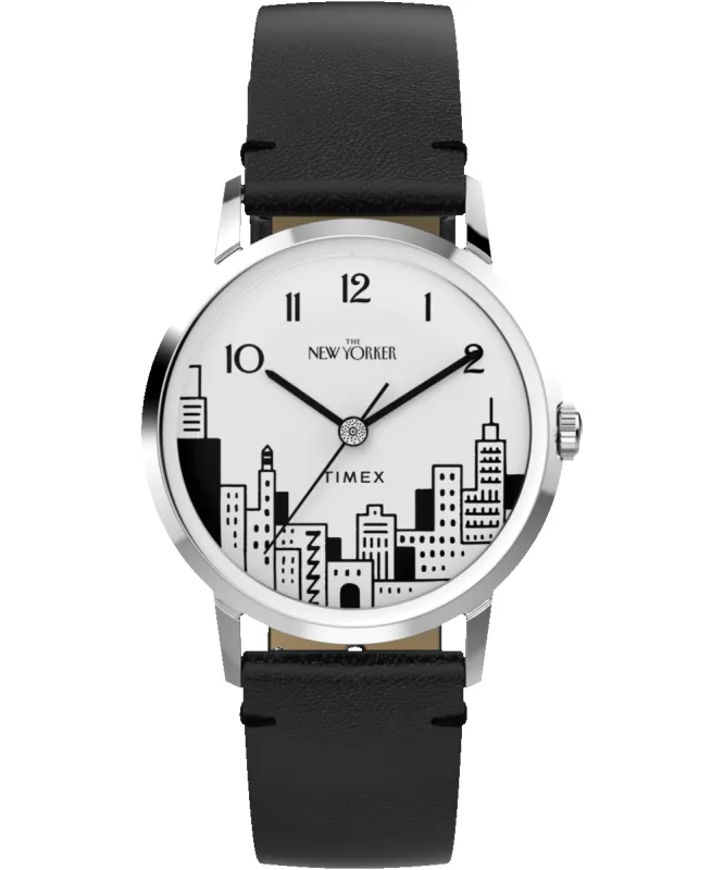 Timex | The New Yorker Marlin® Hand-Wound 34mm Leather Strap Watch sold by Timex