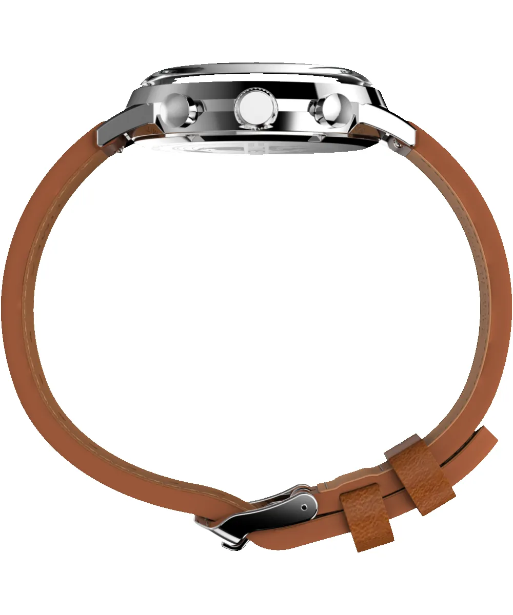 Marlin® Chronograph Tachymeter 40mm Leather Strap Watch sold by Timex product image thumbnail 3