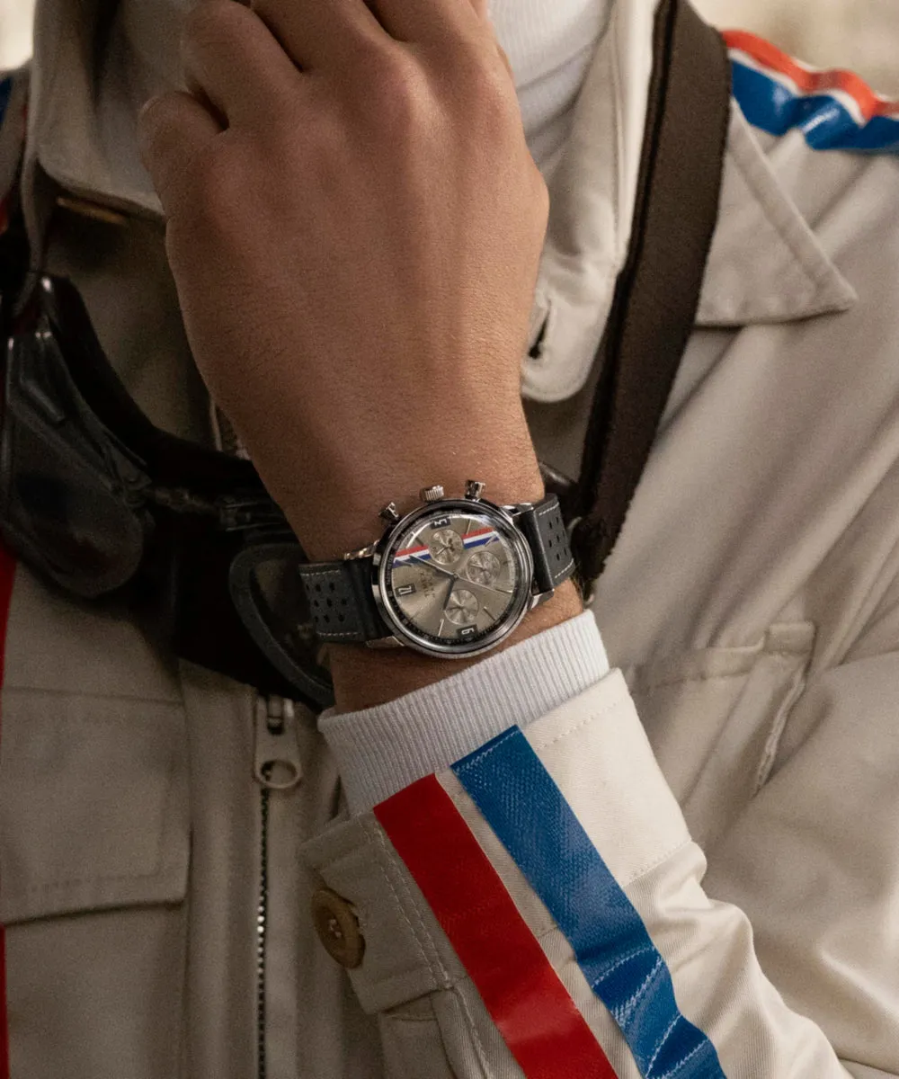Marlin® Chronograph Tachymeter 40mm Leather Strap Watch sold by Timex product image thumbnail 2