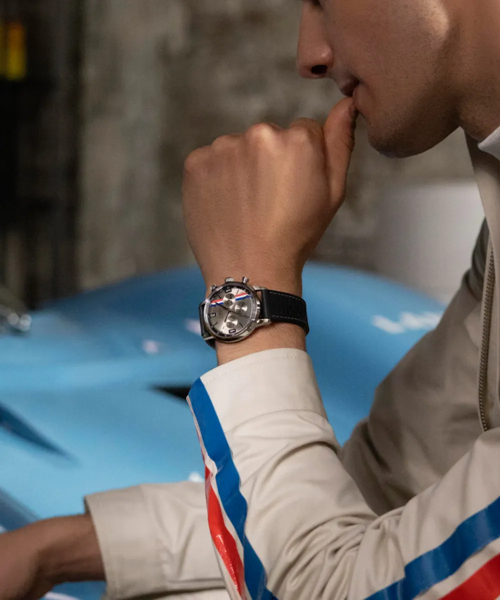 Marlin® Chronograph Tachymeter 40mm Leather Strap Watch sold by Timex product image thumbnail 3