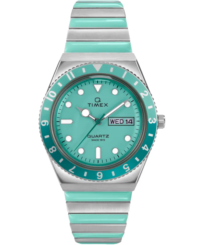 Q Timex® 36mm Stainless Steel Expansion Band Watch sold by Timex