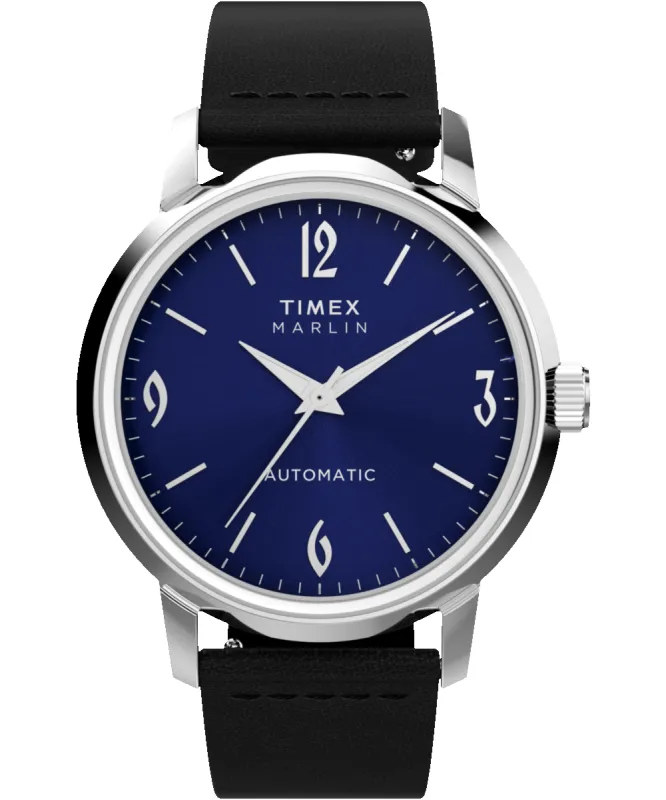 Marlin® Automatic 40mm Leather Strap Watch sold by Timex
