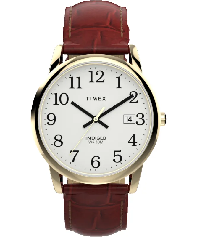 Easy Reader® 35mm Leather Strap Watch  sold by Timex