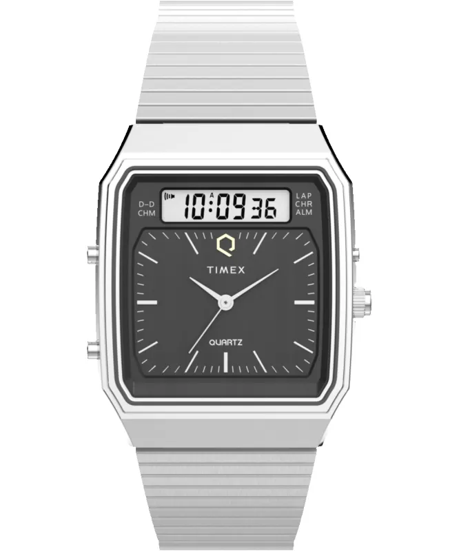 Q Timex® 1982 Ana-Digi Reissue 33mm Stainless Steel Bracelet Watch  sold by Timex