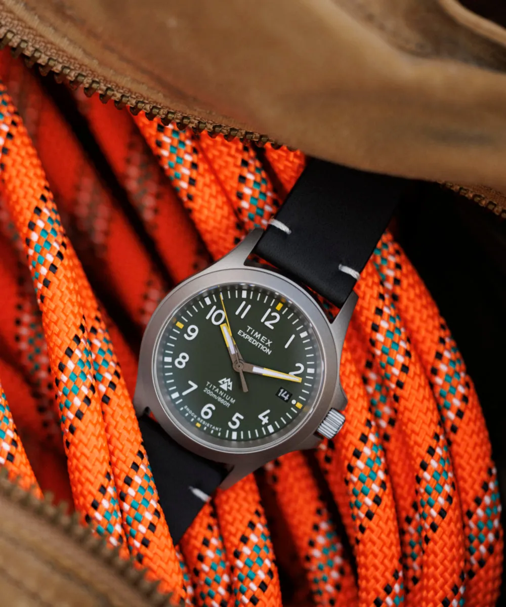 Expedition Titanium 38mm Leather Strap Watch sold by Timex product image thumbnail 4