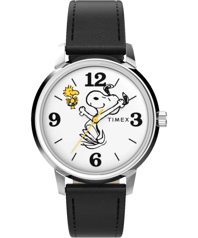 Timex x Peanuts® Marlin® 75th Anniversary Edition 38mm Leather Strap Watch sold by Timex