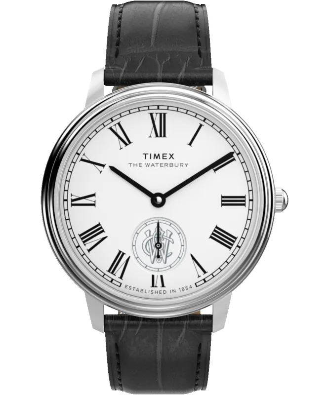 Waterbury Metropolitan Sub-Second 39mm Leather Strap Watch  made by Timex