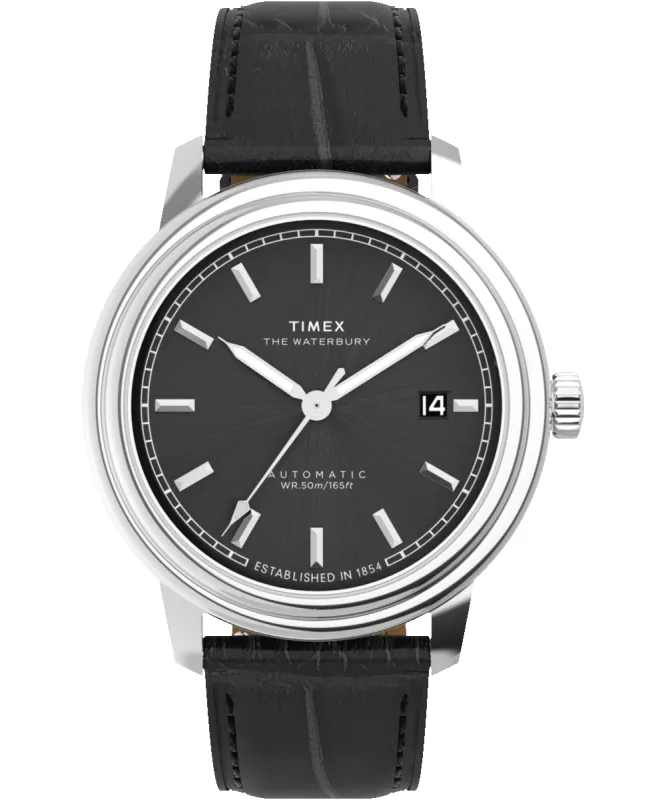 Waterbury Metropolitan Automatic 41mm Leather Strap Watch  sold by Timex