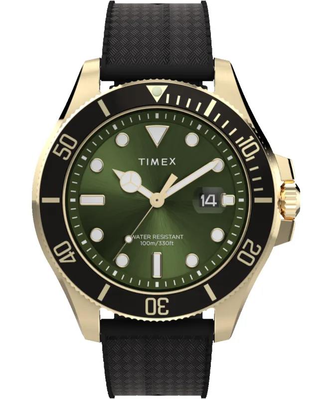 Harborside Coast 44mm Synthetic Rubber Strap Watch sold by Timex