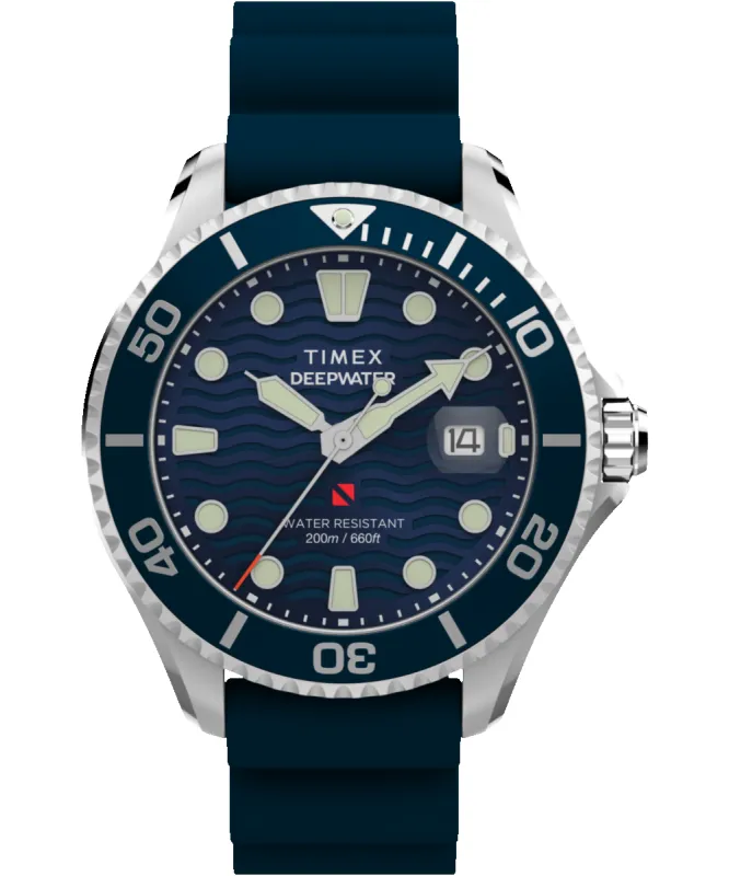 Deepwater Meridian 200 44mm Synthetic Rubber Strap Watch  sold by Timex