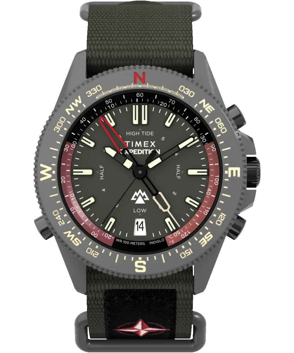 Expedition Tide-Temp-Compass 43mm Fabric Strap Watch sold by Timex