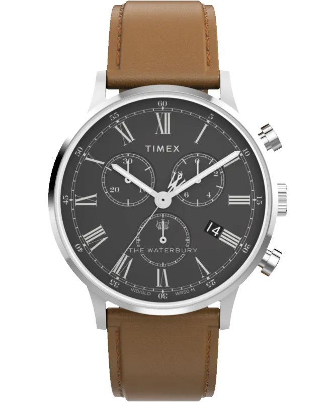 Waterbury Classic 40mm Leather Strap Watch sold by Timex