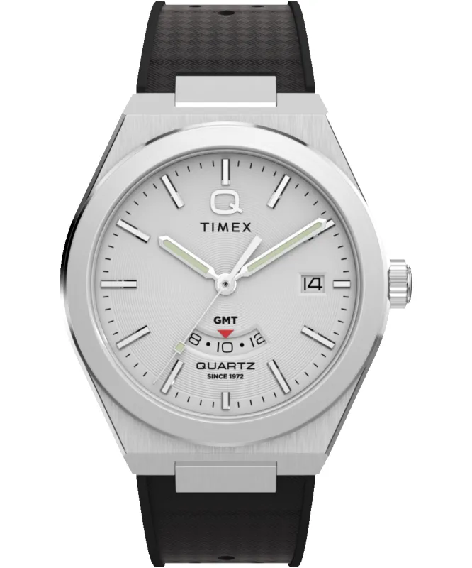 Q Timex® Continental GMT 39mm Synthetic Rubber Strap Watch  sold by Timex