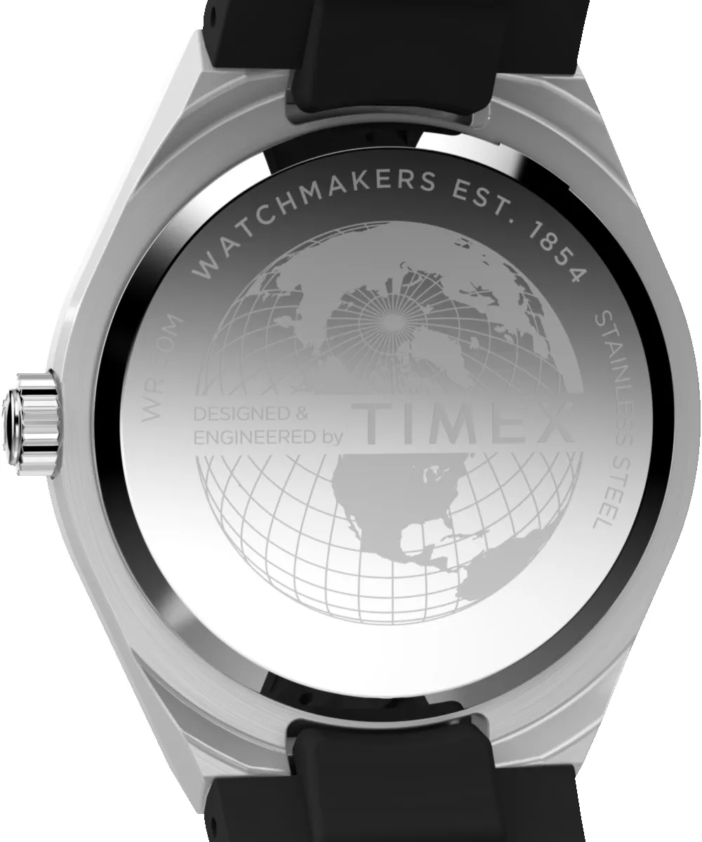 Q Timex® Continental GMT 39mm Synthetic Rubber Strap Watch sold by Timex product image thumbnail 5