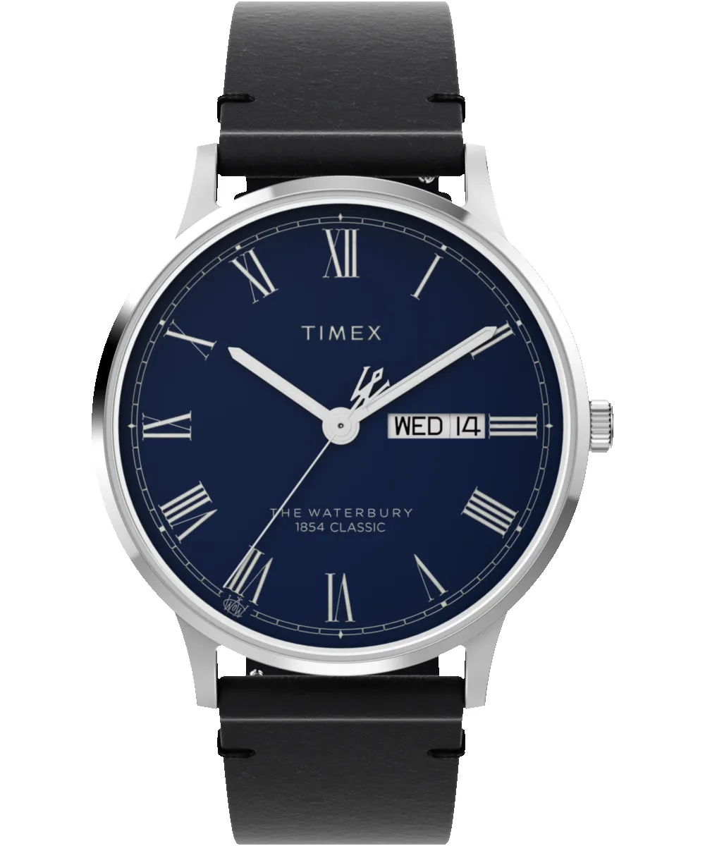 Waterbury Classic 3 Hand 40mm Leather Strap Watch sold by Timex