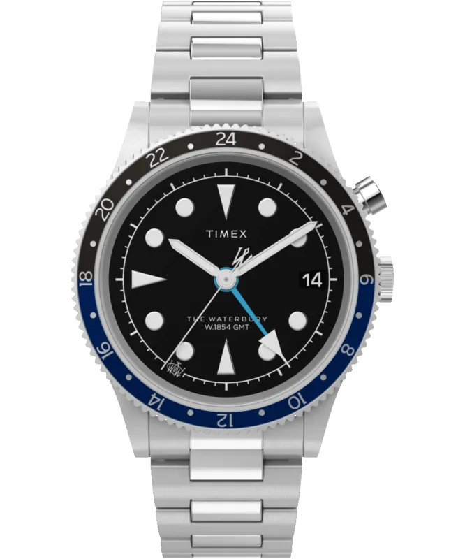 Waterbury Traditional GMT 39mm Stainless Steel Bracelet Watch sold by Timex