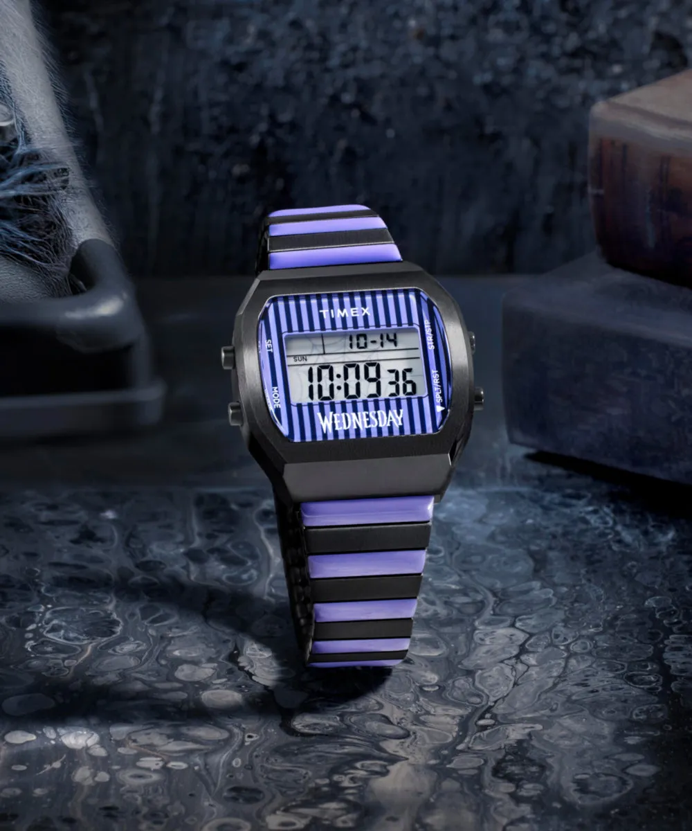 Timex x Wednesday T80 36mm Stainless Steel Expansion Band Watch sold by Timex product image thumbnail 5