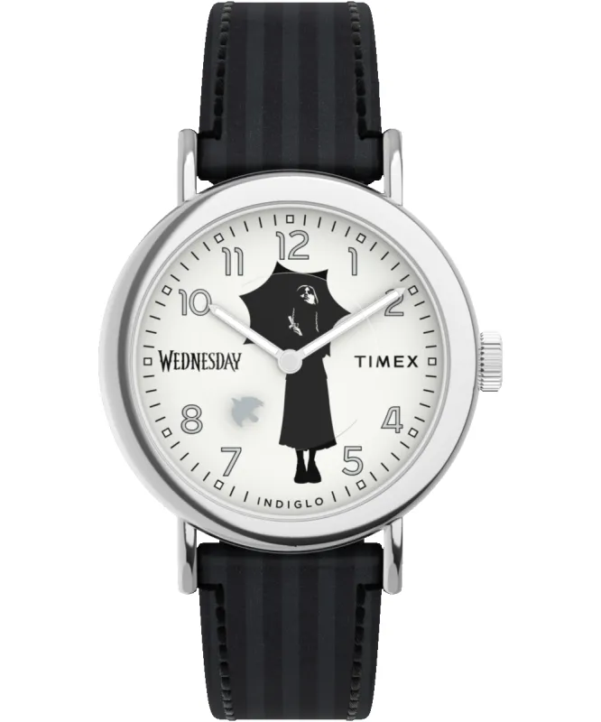 Timex x Wednesday Weekender 37mm Leather Strap Watch sold by Timex