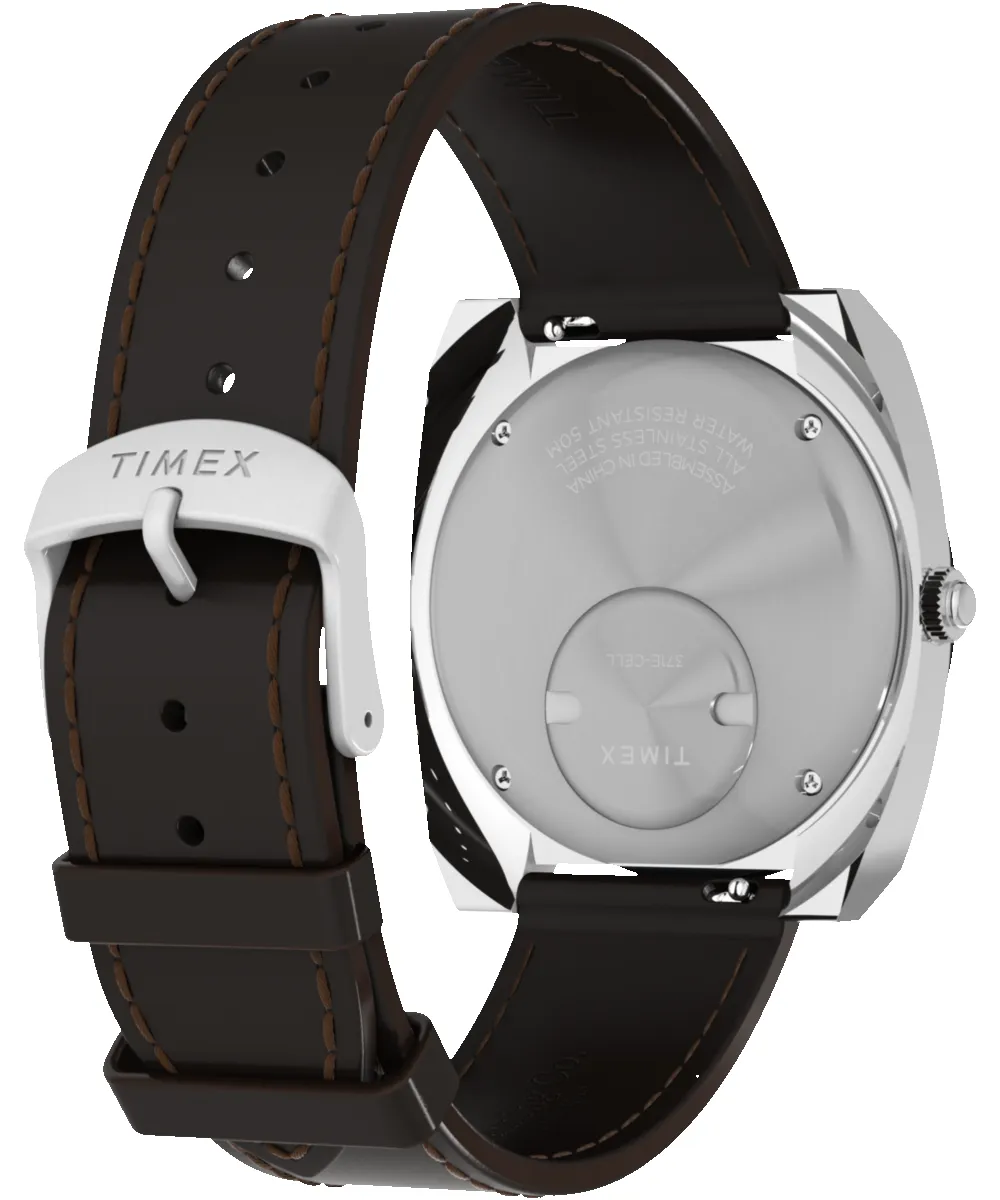 Q Timex® 1972 World Time 39mm Leather Strap Watch sold by Timex product image thumbnail 5