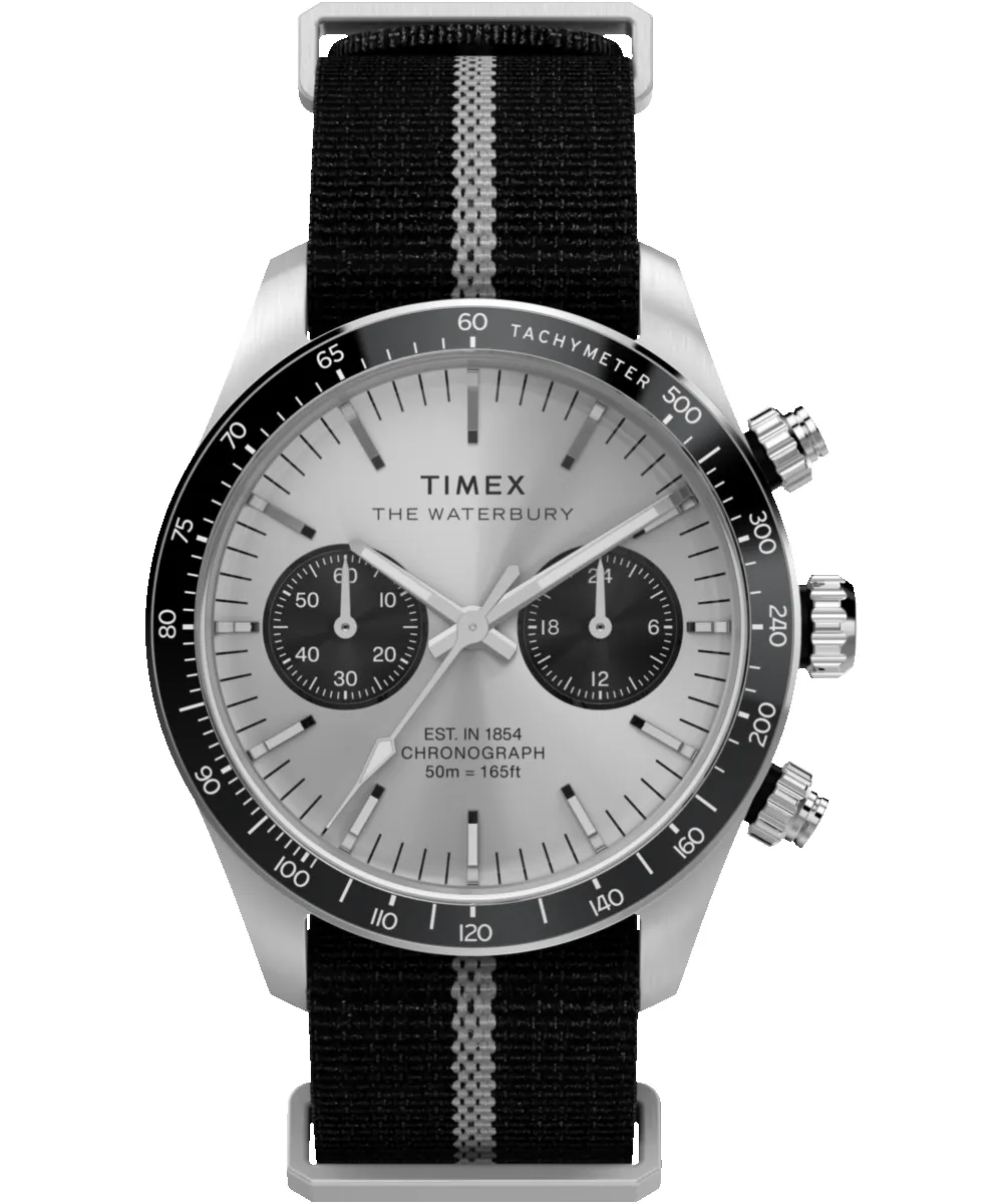 Waterbury Heritage Chronograph 39mm Fabric Strap Watch sold by Timex