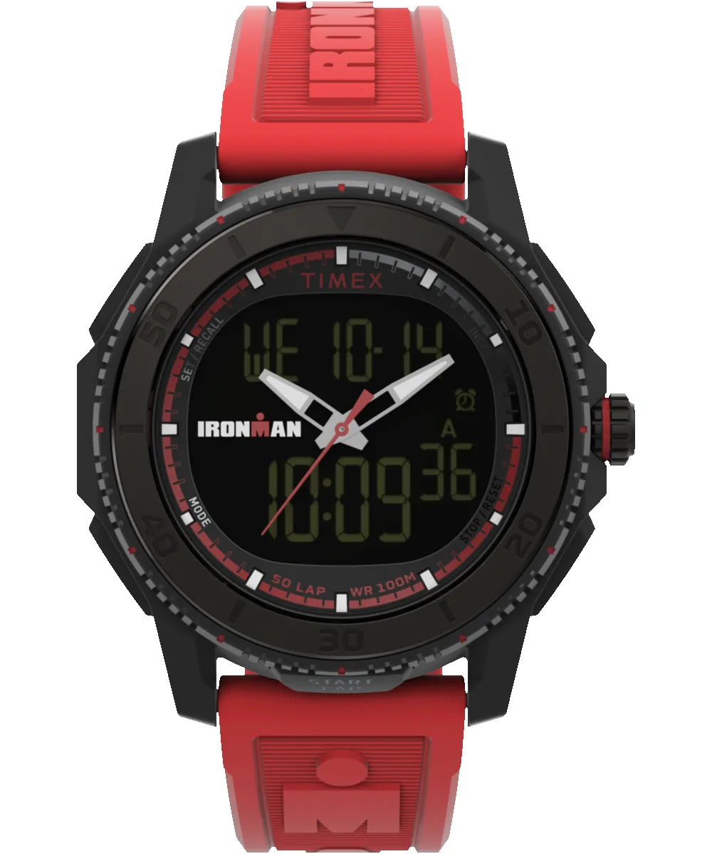 TIMEX® IRONMAN® Adrenaline Ana-digi 46.5mm PU Strap Watch sold by Timex