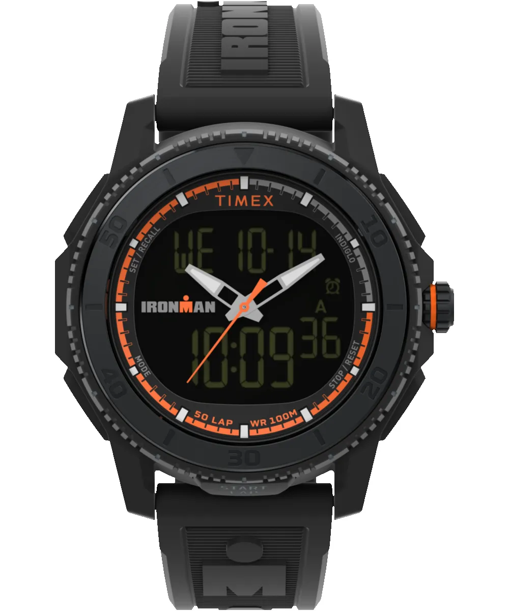 TIMEX® IRONMAN® Adrenaline Ana-digi 46.5mm PU Strap Watch sold by Timex
