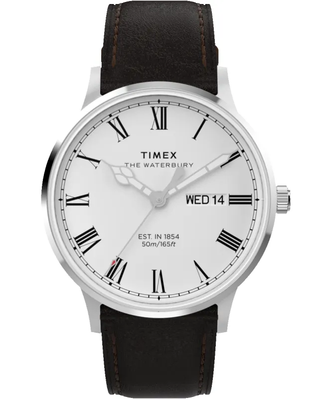 Waterbury Classic 40mm Leather Strap Watch sold by Timex
