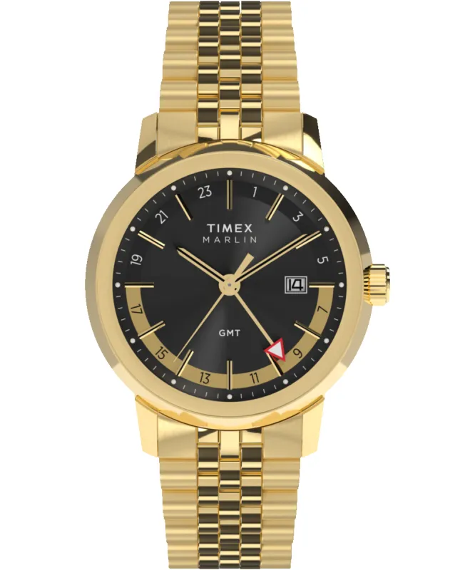 Marlin® Quartz GMT 40mm Stainless Steel Bracelet Watch sold by Timex