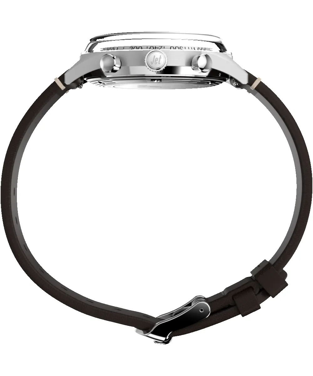 Marlin® Jet Quartz Chronograph 40mm Leather Strap Watch sold by Timex product image thumbnail 2