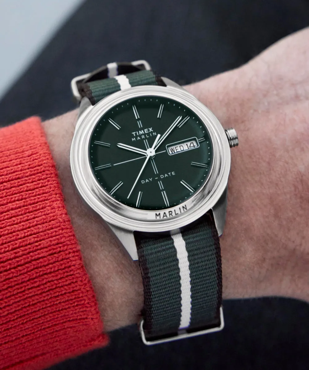 Marlin® Quartz 34mm Leather Strap Watch sold by Timex product image thumbnail 3