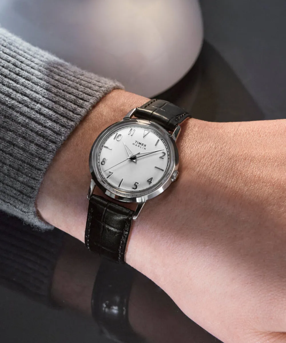 Marlin® Quartz 34mm Leather Strap Watch sold by Timex product image thumbnail 2