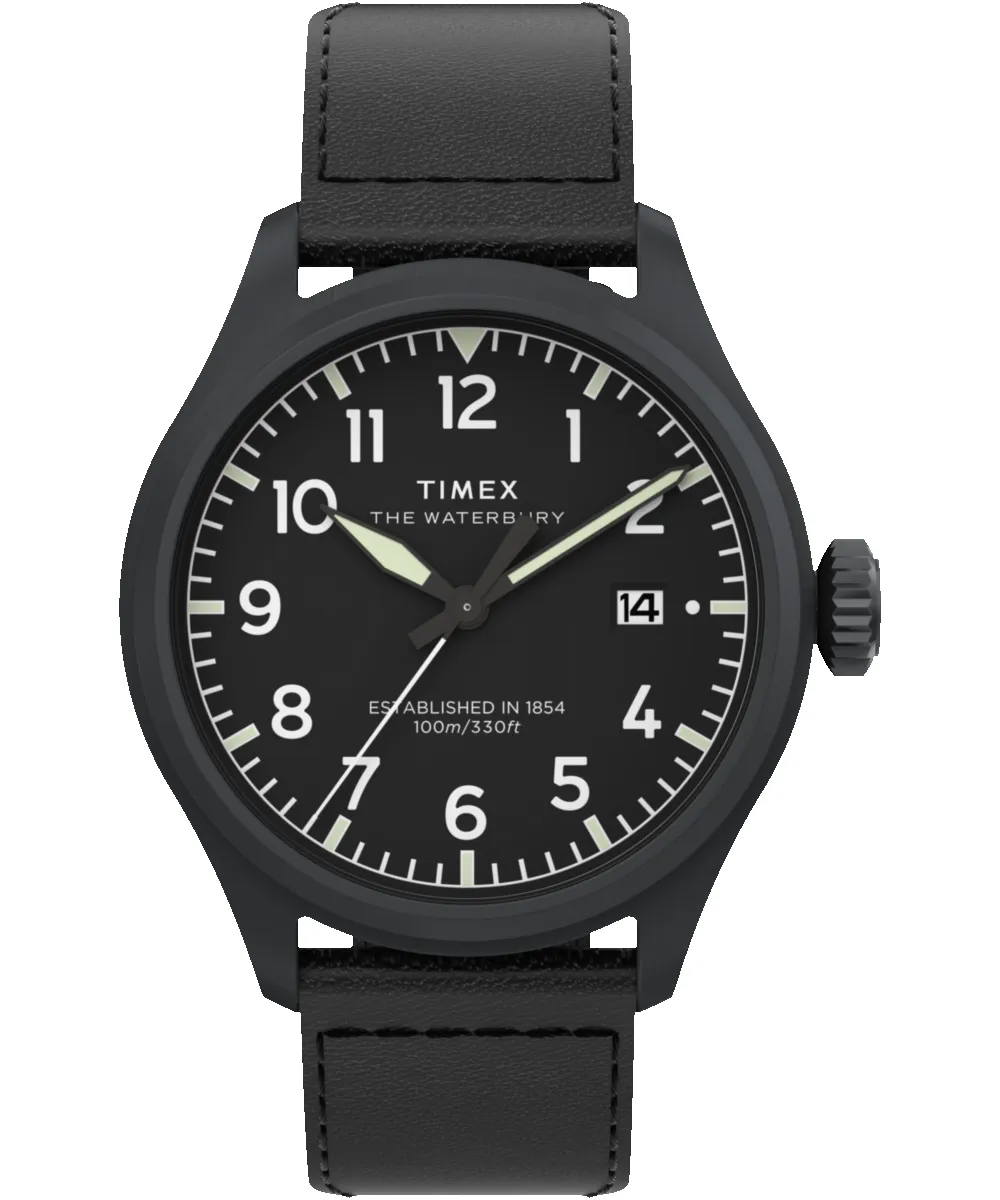 Waterbury Ace 41mm Leather Strap Watch sold by Timex