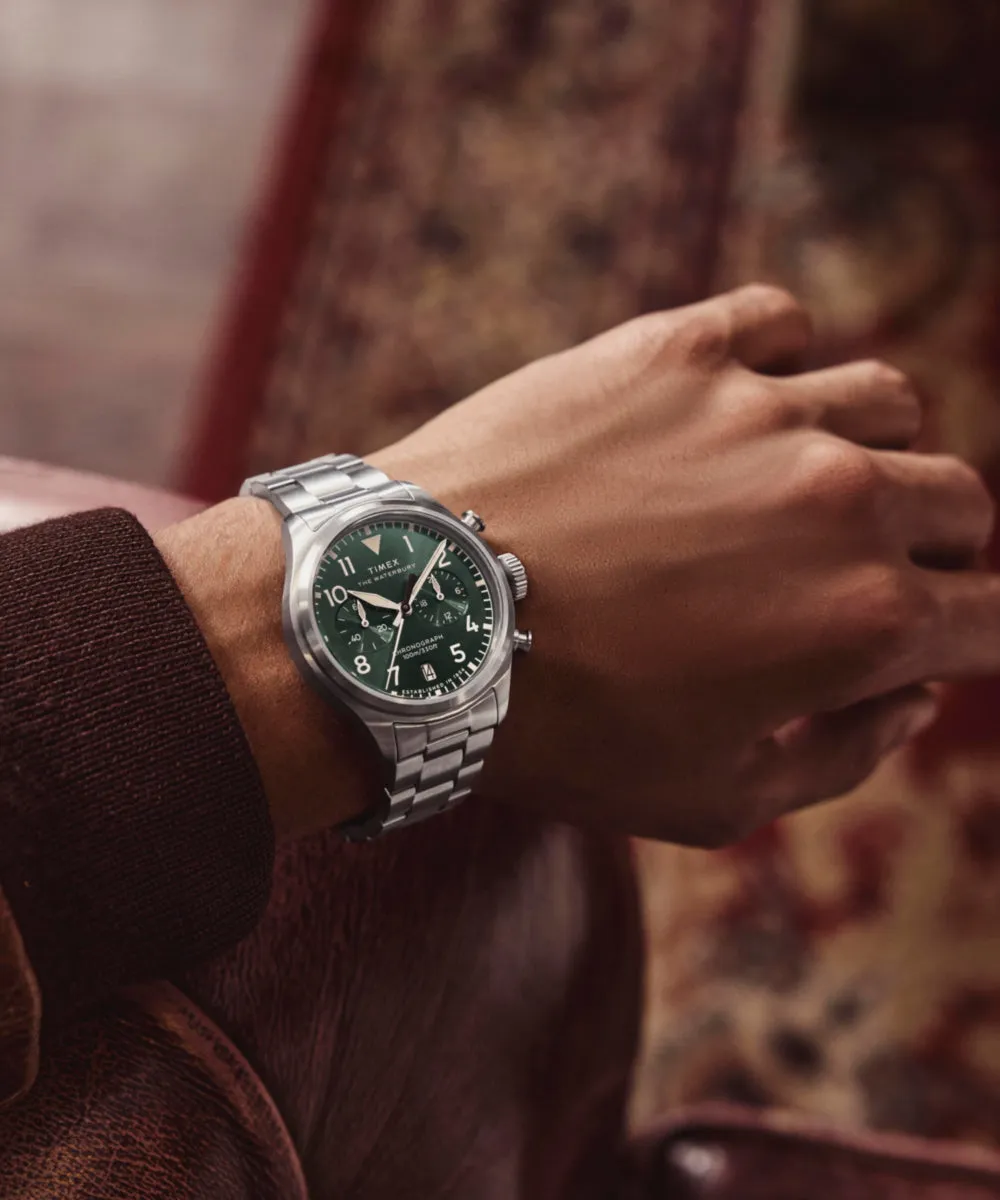 Waterbury Ace Chronograph 41mm Stainless Steel Bracelet Watch sold by Timex product image thumbnail 2