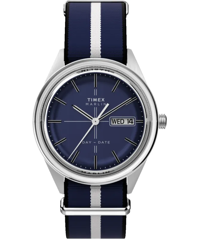 Marlin® Jet Quartz 38mm Fabric Strap Watch sold by Timex