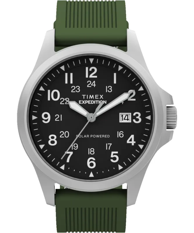 Expedition® Field Post Solar 41mm Silicone Strap Watch sold by Timex
